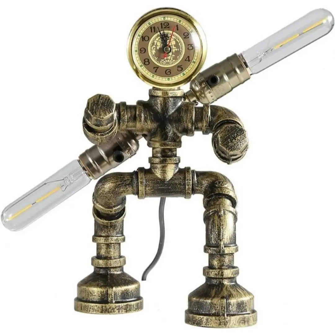 Royallure Steampunk Robot Table Lamp – Vintage Industrial Design for Bedroom, Desk or Office with E27 Bulb Socket 4