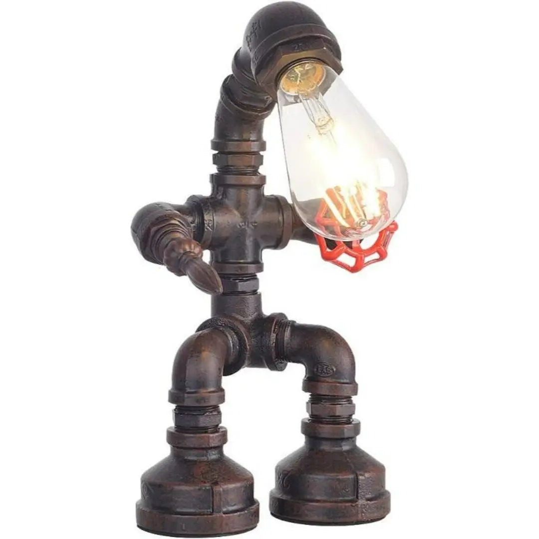 Royallure Steampunk Robot Table Lamp – Vintage Industrial Design for Bedroom, Desk or Office with E27 Bulb Socket 5