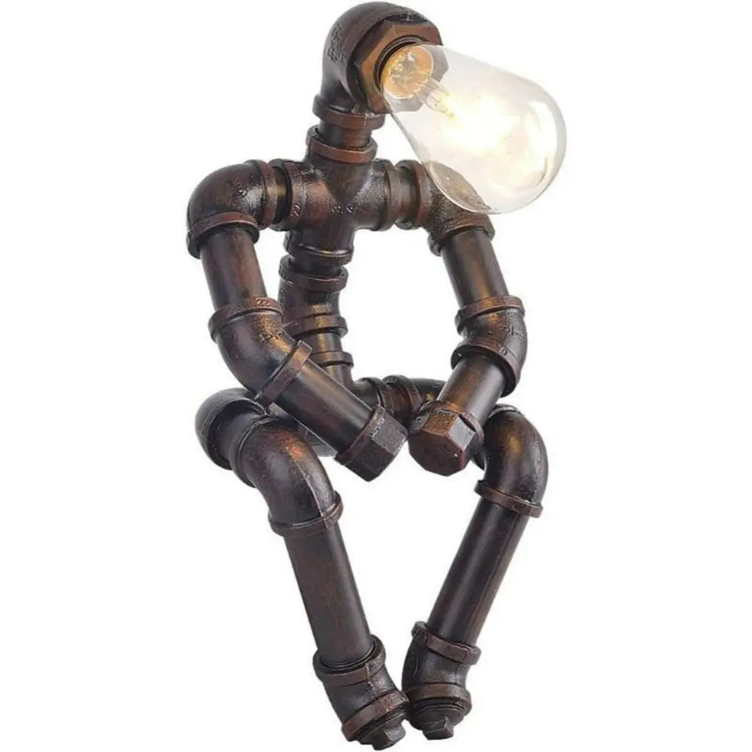 Royallure Steampunk Robot Table Lamp – Vintage Industrial Design for Bedroom, Desk or Office with E27 Bulb Socket 6