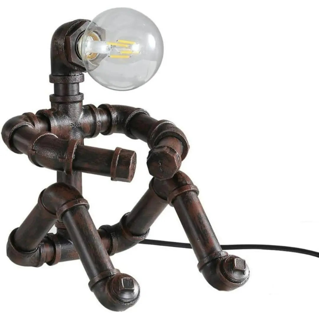 Royallure Steampunk Robot Table Lamp – Vintage Industrial Design for Bedroom, Desk or Office with E27 Bulb Socket 7