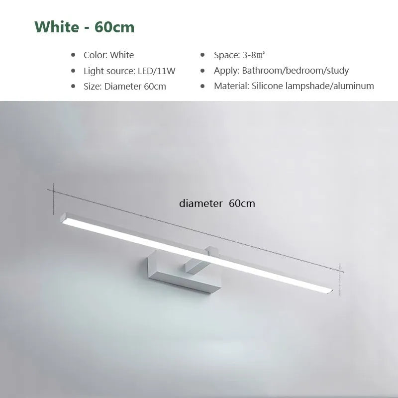 Royallure Waterproof LED Bathroom Wall Sconces - Modern Flat Design for Makeup and Indoor Lighting, Energy Efficient, Easy Installation 6