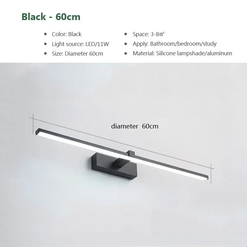 Royallure Waterproof LED Bathroom Wall Sconces - Modern Flat Design for Makeup and Indoor Lighting, Energy Efficient, Easy Installation 7