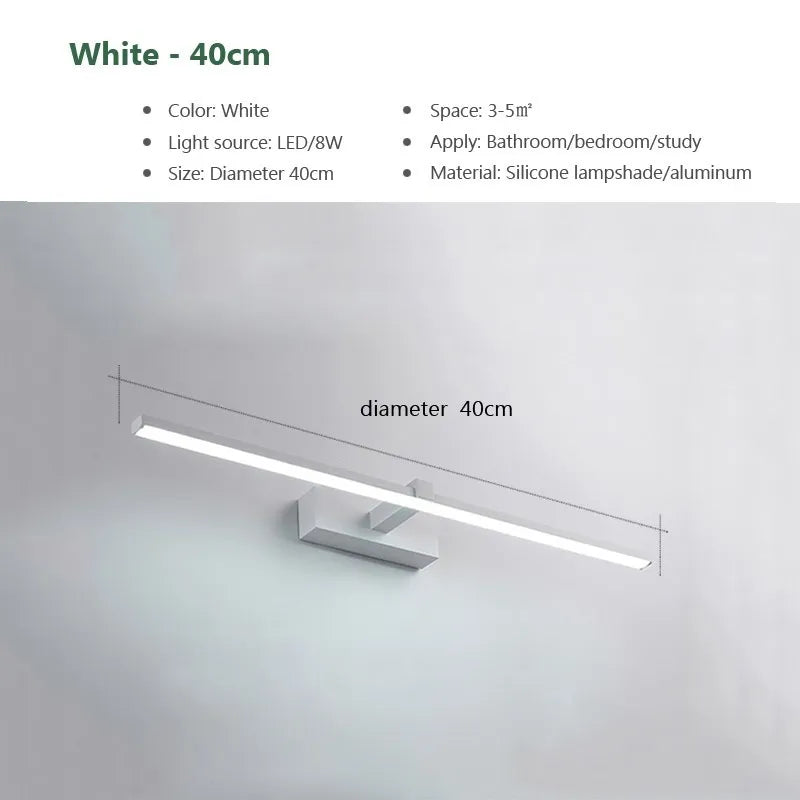 Royallure Waterproof LED Bathroom Wall Sconces - Modern Flat Design for Makeup and Indoor Lighting, Energy Efficient, Easy Installation 9