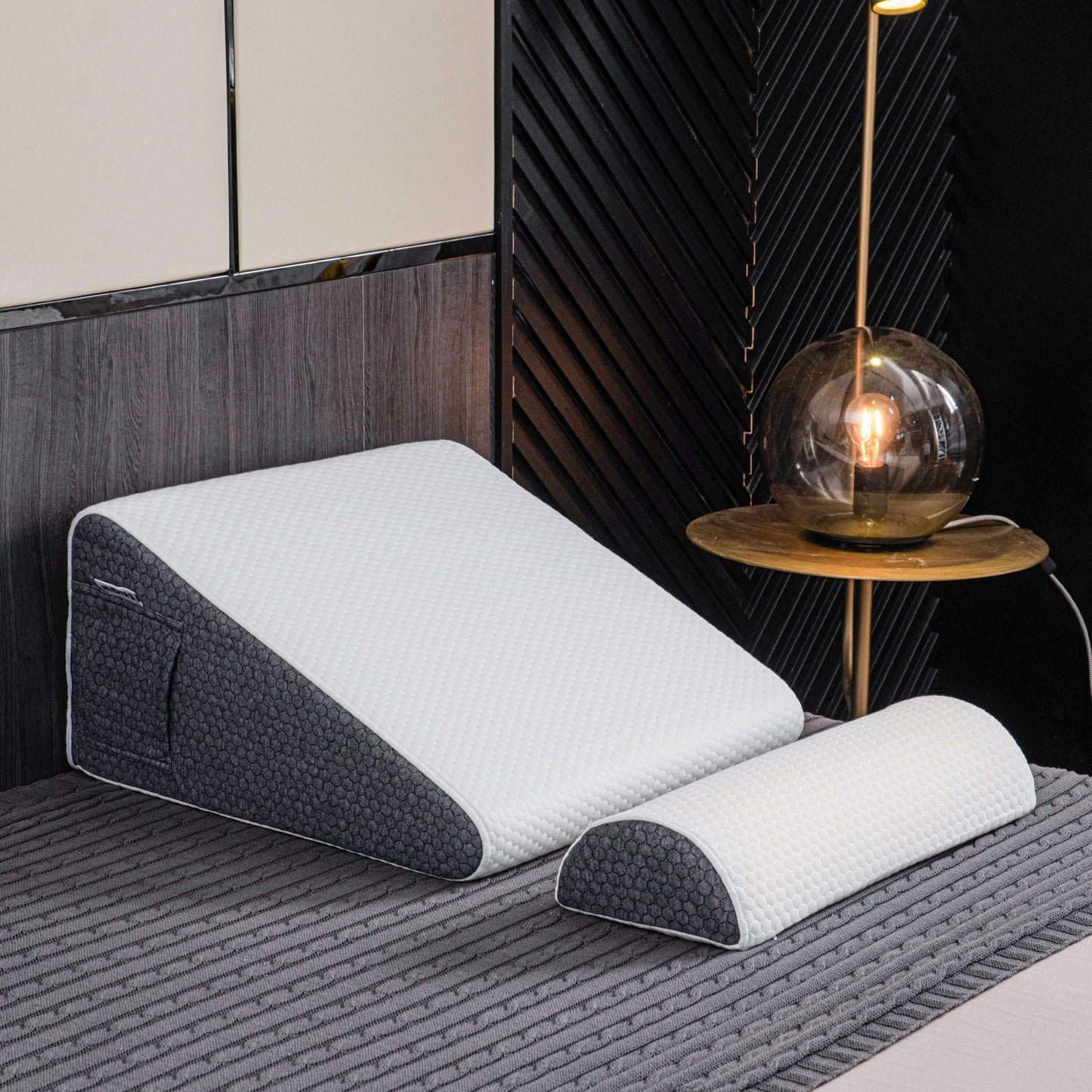 Royallure Wedge Pillow for Acid Reflux – Memory Foam Bed Wedge Pillow with Hypoallergenic Cover and Multiple Support Levels 5