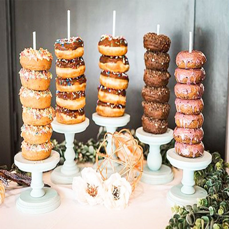 Royallure Wooden Donut Stand and Holder for Displaying Donuts and Desserts 1