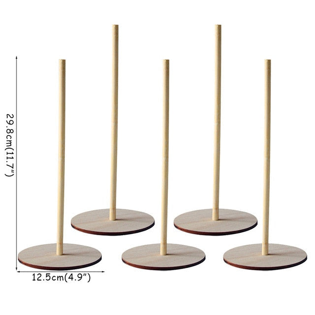 Royallure Wooden Donut Stand and Holder for Displaying Donuts and Desserts 6