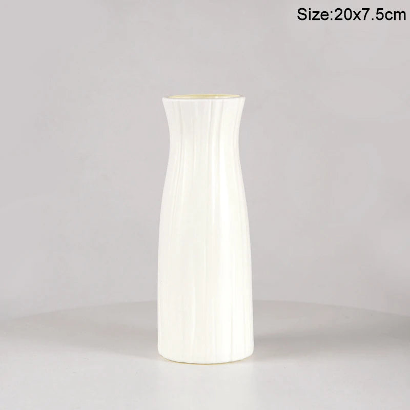 Royelux Nordic Ceramic Plastic Vase - Elegant Modern Home & Event Décor