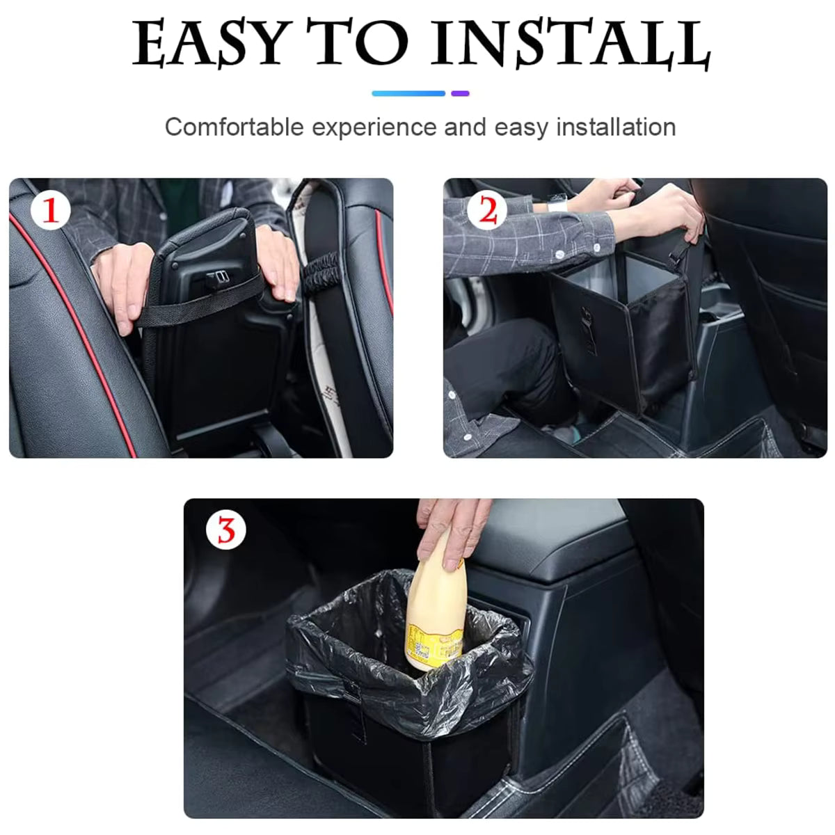 Rayvia Waterproof Car Trash Bag with Extra Storage
