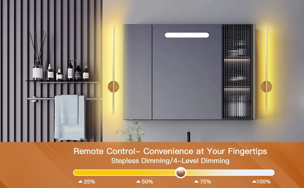 Royallure Rechargeable USB Rechargeable Magnetic LED Wall Lamp with Remote