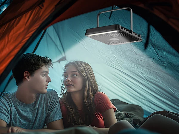 Royallure Portable Rechargeable Desk Fan – 20000mAh Battery, Quiet 4-Speed Airflow & LED Light