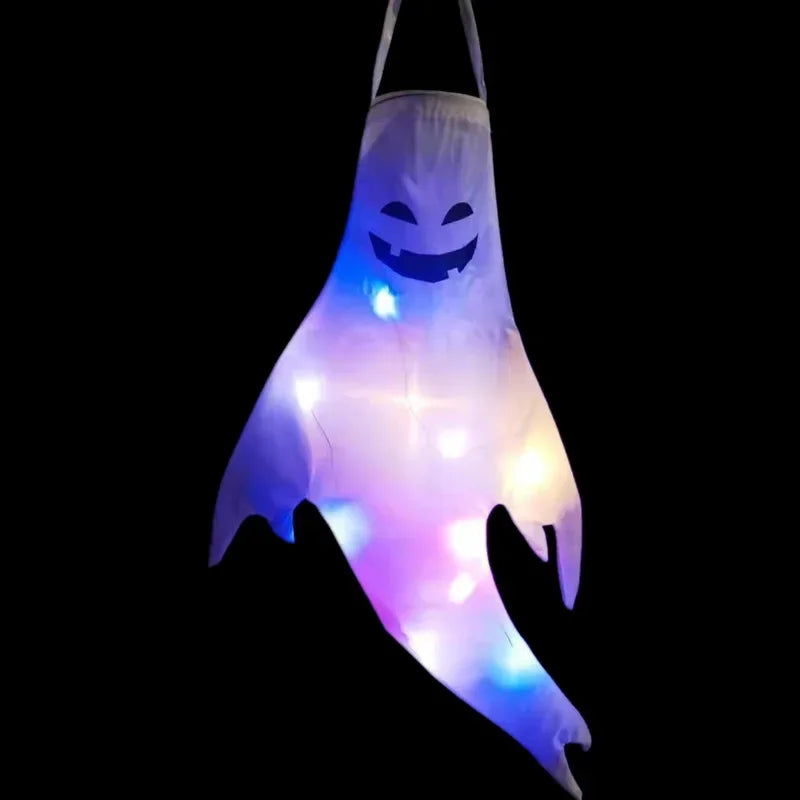 Lumora Hanging LED Luminous Ghost Halloween Decoration Outdoor Party Prop