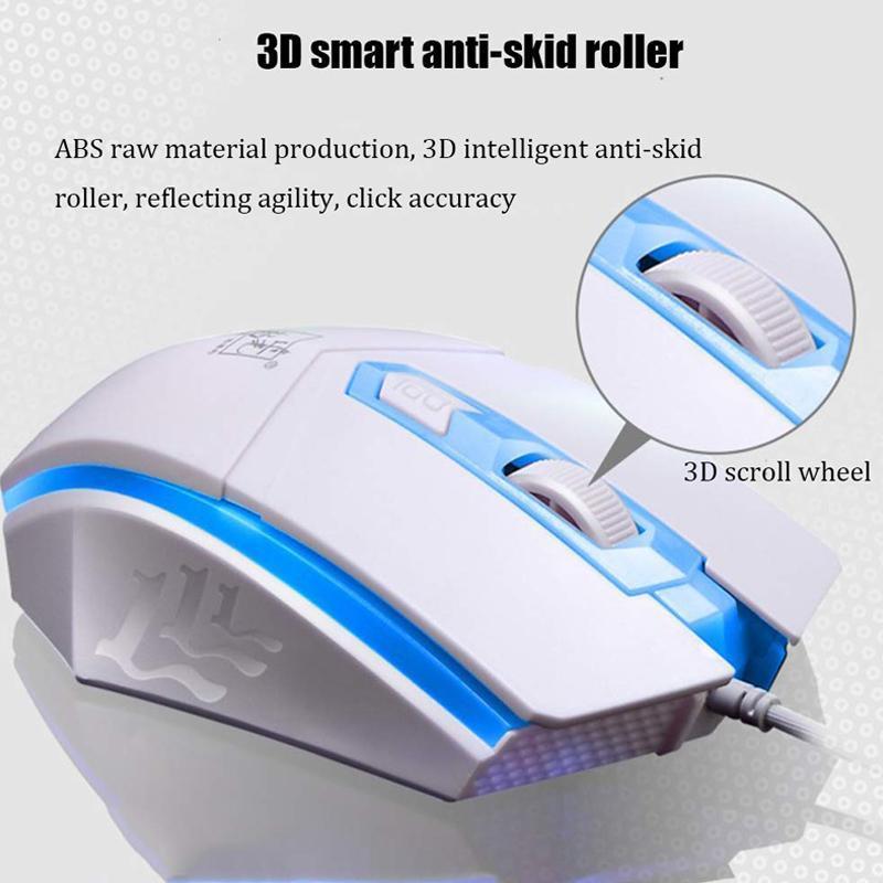 RoyaleGlow LED Light Keyboard Set with Mouse for Gaming