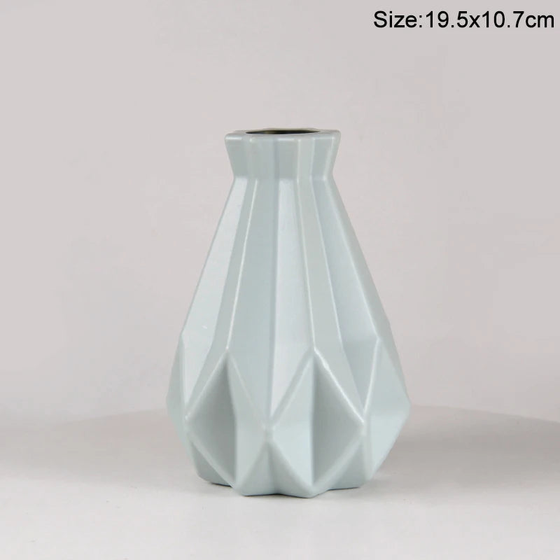 Royelux Nordic Ceramic Plastic Vase - Elegant Modern Home & Event Décor