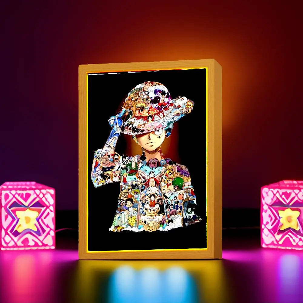 Royallure One Piece LED Night Light – Dimmable Anime Lamp with 3-Color Lighting