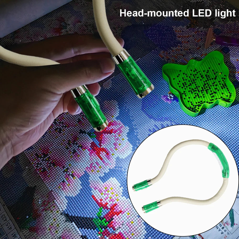 Flexible Hands-Free Knitting & Crocheting Lamp – LED Neck Light for Crafting & Reading