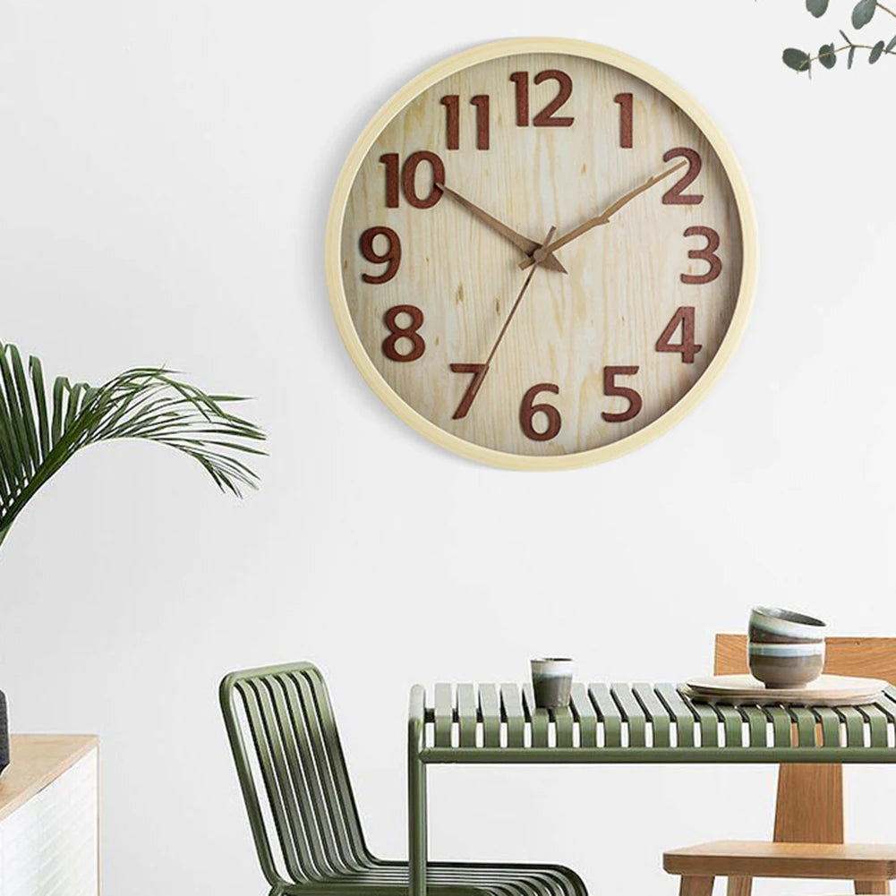 Royaleva Analog Wall Decoration Wooden Clock for Home