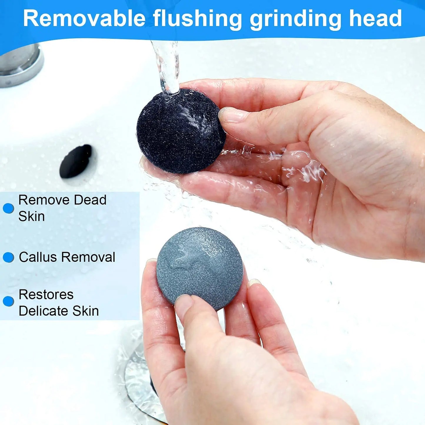 Royallure Electric Foot Callus Remover with Vacuum Function - Rechargeable Pedicure Tool for Smooth Feet and Easy Dead Skin Removal