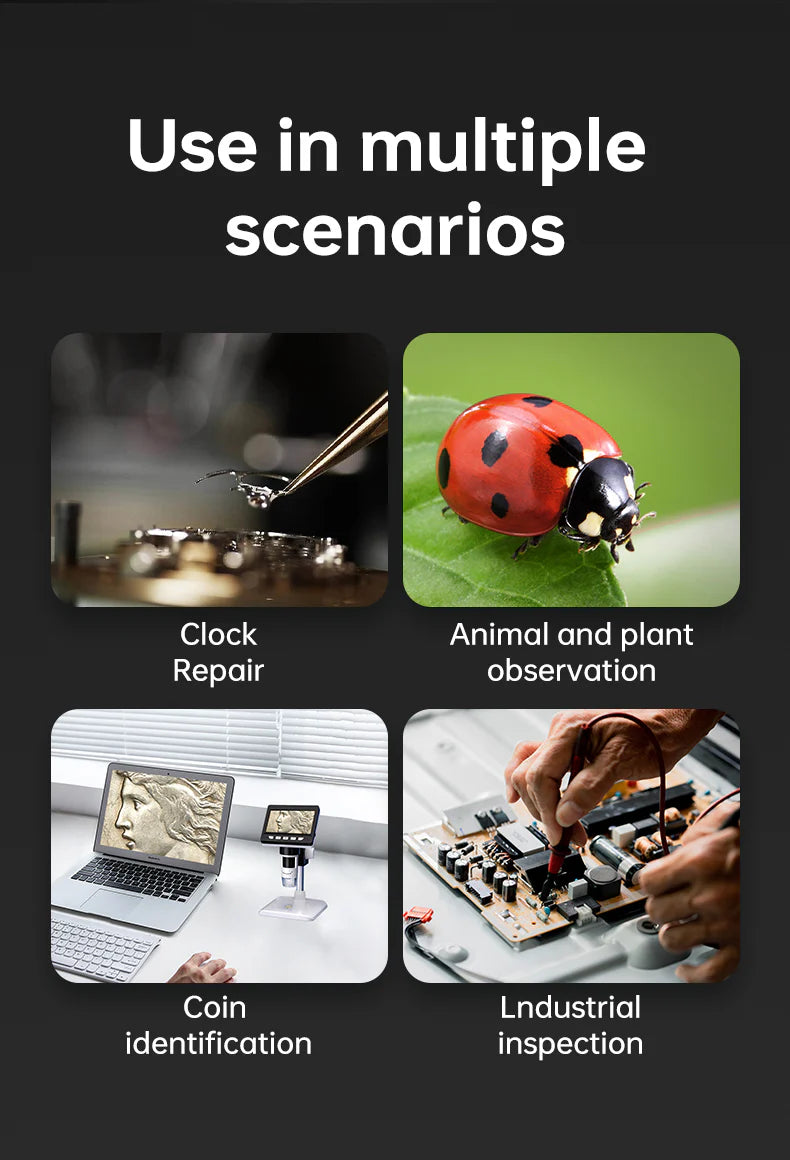 Luxora 4.3 Inch Digital Soldering Microscope For Electronics Repair