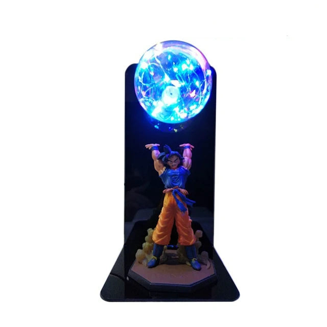 Dragon Ball Z Goku Lamp, Energy Bomb LED Night Light for Bedroom, Collectible DBZ Figurine - Green