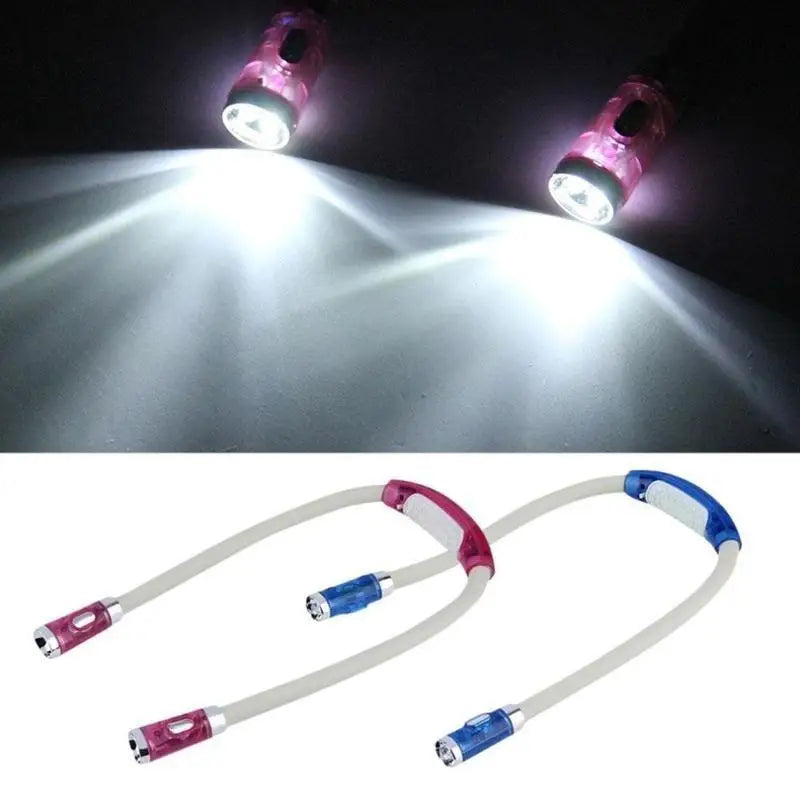 Flexible Hands-Free Knitting & Crocheting Lamp – LED Neck Light for Crafting & Reading