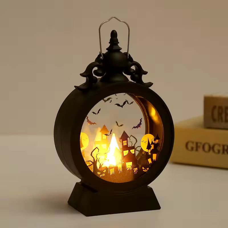 LuxRoyale Halloween LED Pumpkin Ghost Lantern Portable Night Light Party Decor