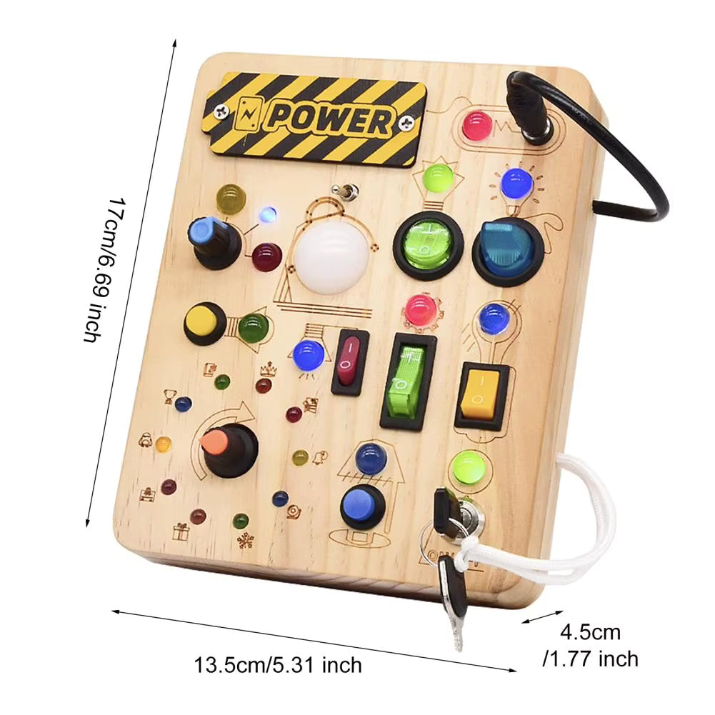 LuxRoyale Montessori Wooden Activity Board, 24 Learning Games for Children