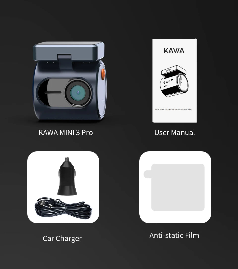 Royallure Mini Dash Cam with WiFi, Voice Control & 24H Parking Video Recorder