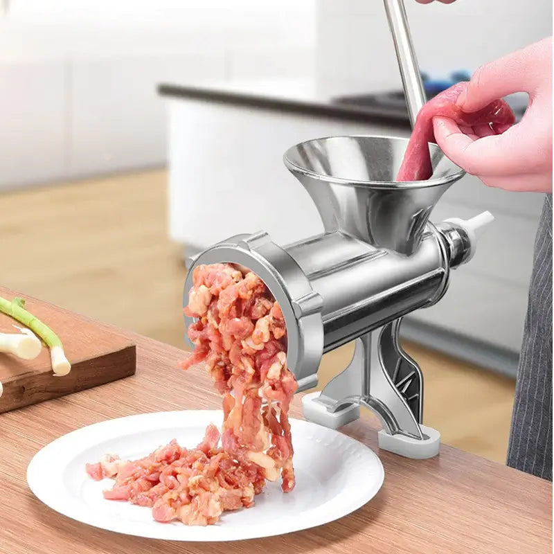Royallure Manual Stainless-Steel Sausage Stuffer & Meat Grinder – Hand-Crank, Heavy-Duty