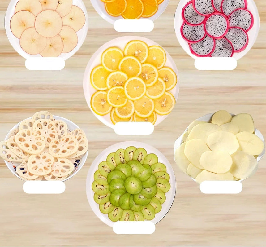 Royallure Wooden Vegetable Cutter Adjustable Slicer 0.5–7mm for Chips & Fruit