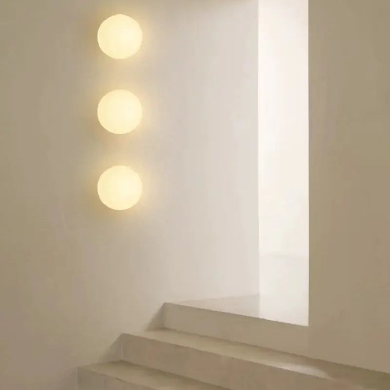 Royallure Modern Milk-Glass Wall Light – LED, Soft Glow, Sleek Circular Design