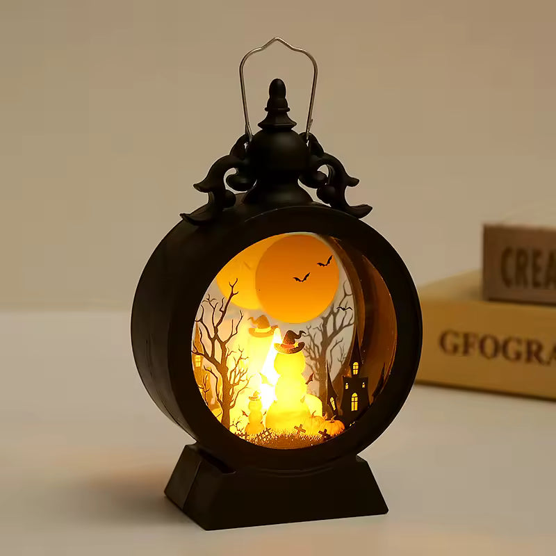 LuxRoyale Halloween LED Pumpkin Ghost Lantern Portable Night Light Party Decor