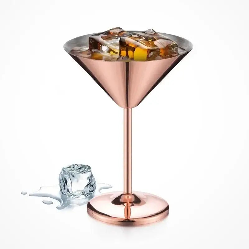 Royallure Insulated 304 Stainless Steel Martini Glass – Rose-Gold, Personalized, Karaoke-Bar Ready