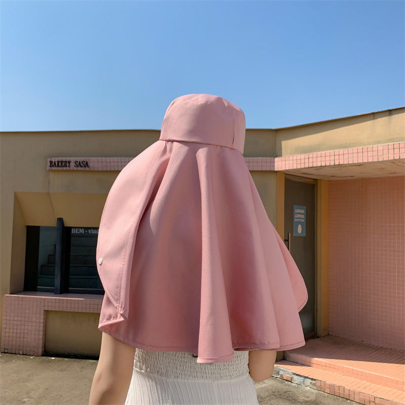 Royaleva Elegant Wide Brim Sun Protection Shawl Hat for Women