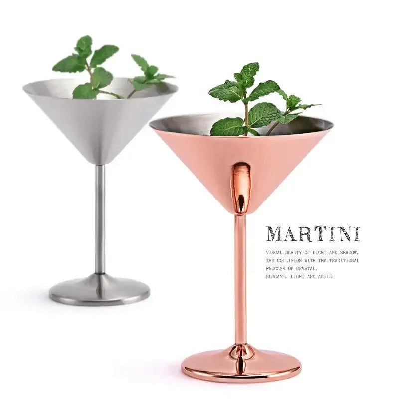 Royallure Insulated 304 Stainless Steel Martini Glass – Rose-Gold, Personalized, Karaoke-Bar Ready