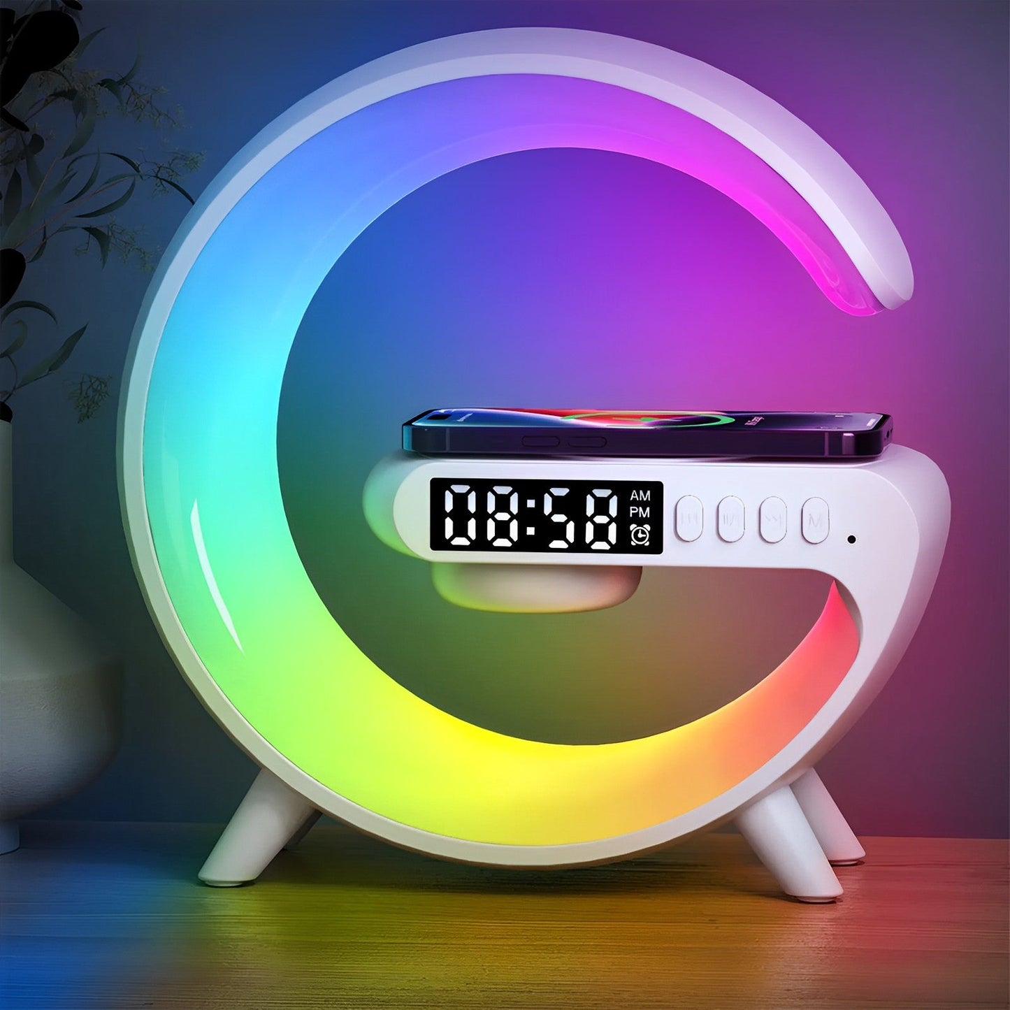 Royaleva Digital Desk Clock with Bluetooth Speaker and Charger
