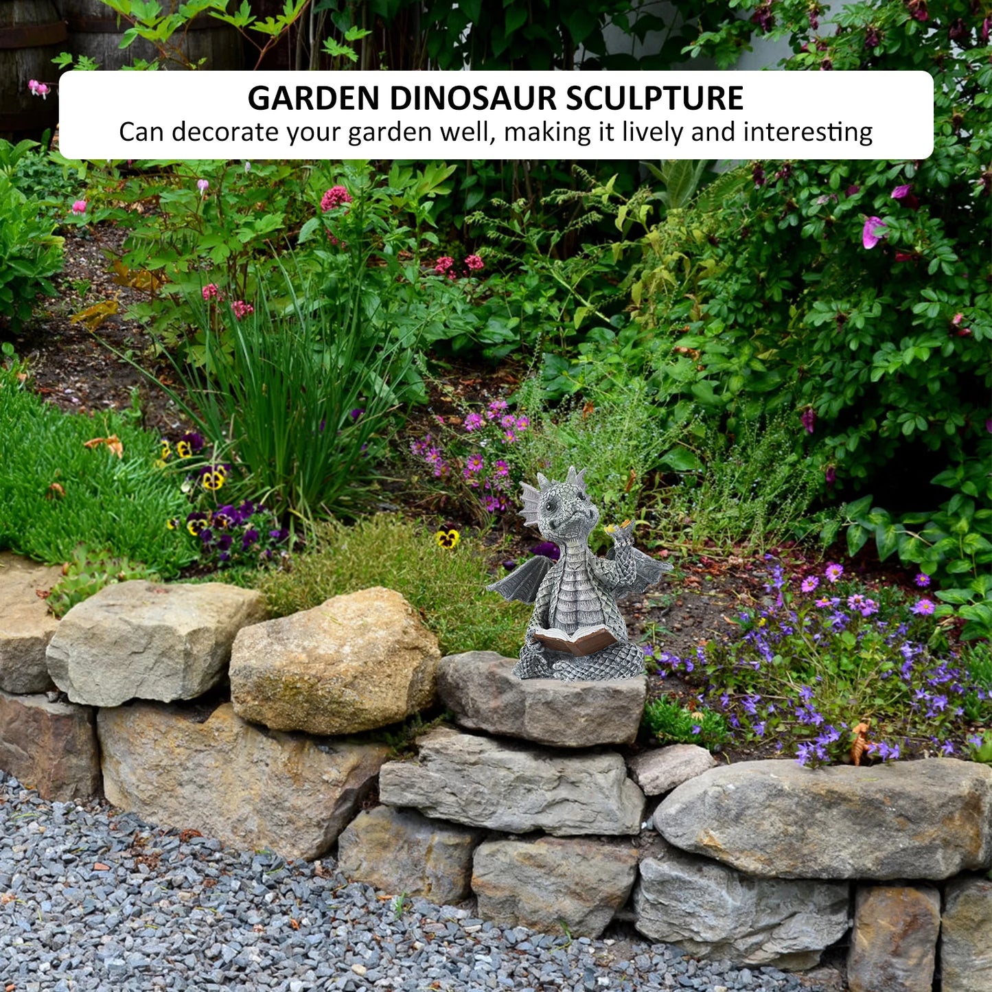 Royaleva Dragon Sculpture – Whimsical Resin Décor for Home and Garden