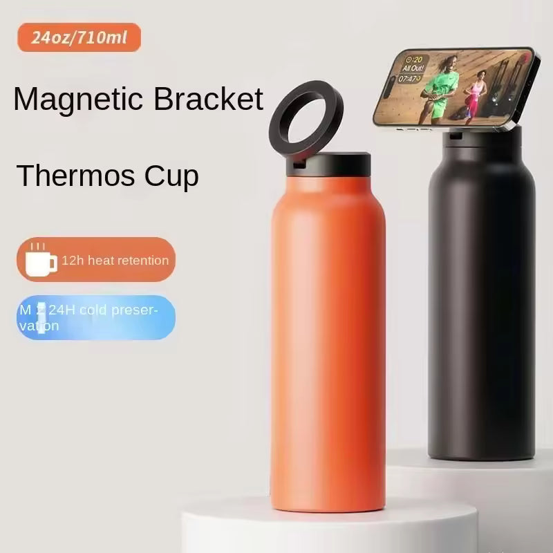 Royallure Magnetic Water Bottle – Insulated, Phone-Holding, Leak-Proof Design
