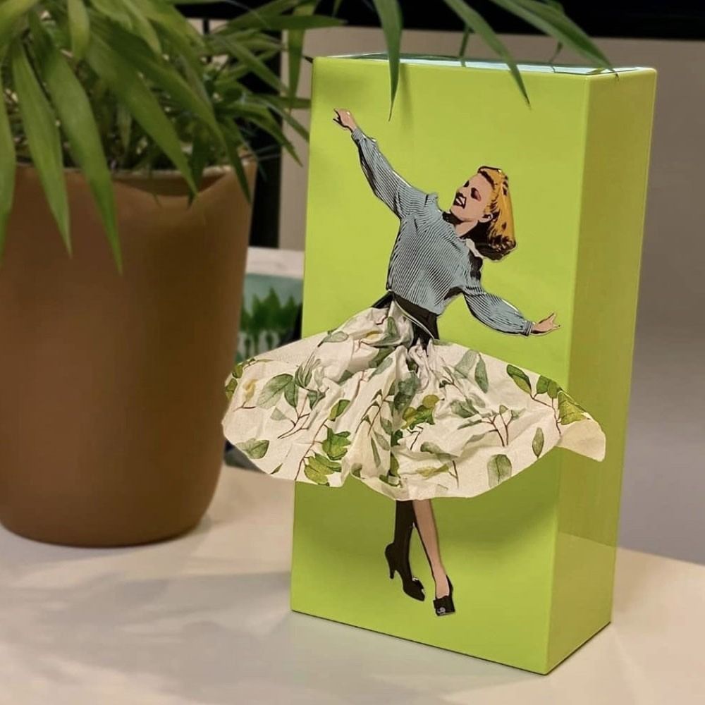 Luxora Flying Skirt Tissue Box Fun Home Decor Item
