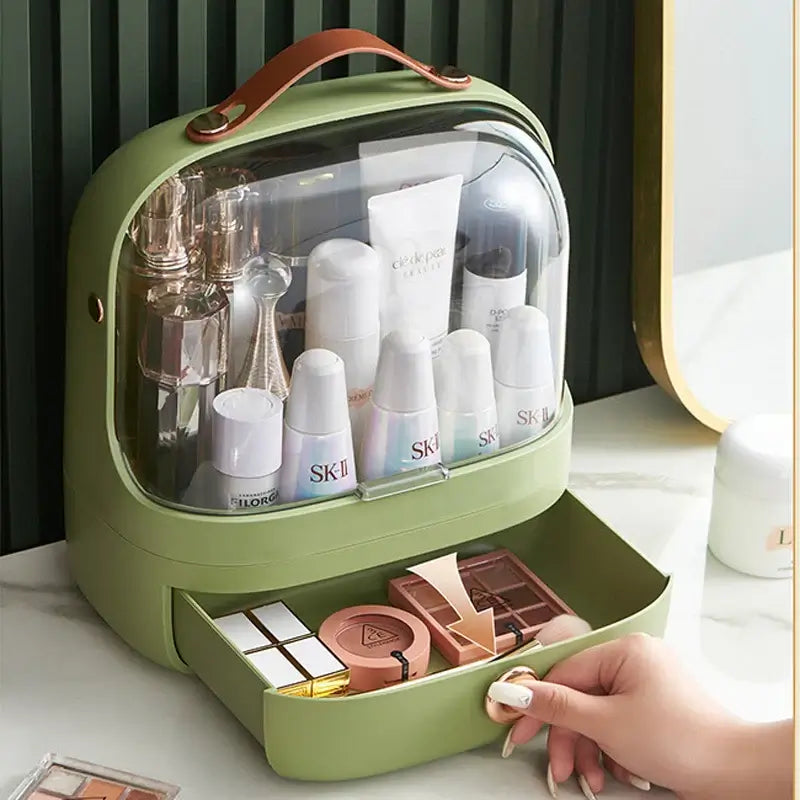 Royallure Makeup Cosmetic Organizer Box – 3-Color PP Storage, 10.6×13” Vanity Organizer