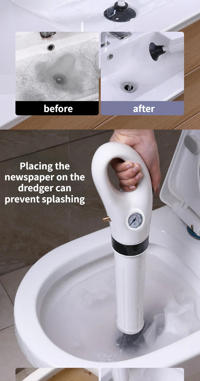 Rayvia High-Pressure Drain Unblocker and Toilet Plunger