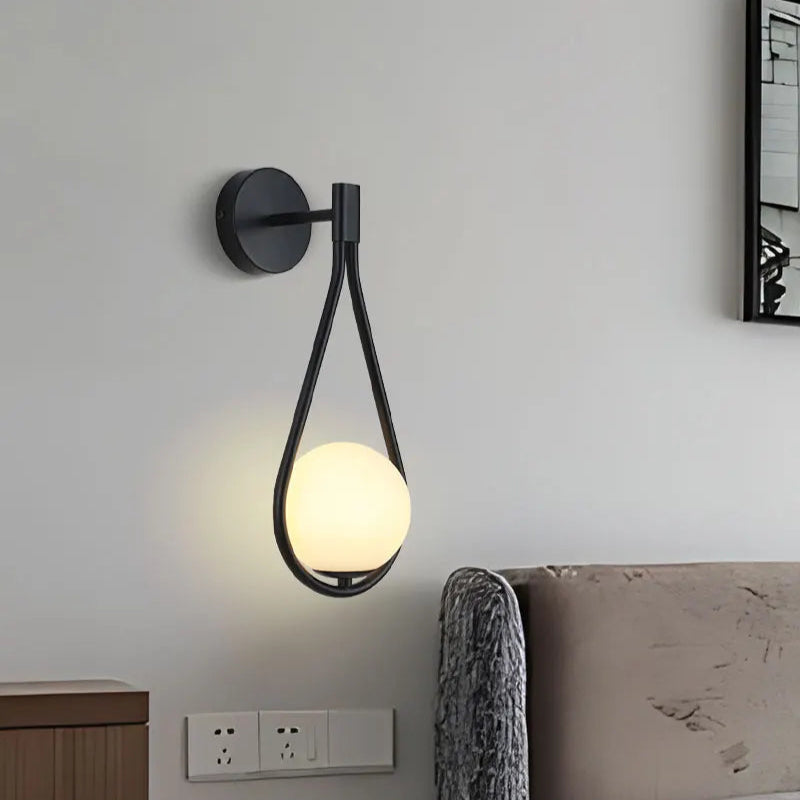 Royallure Modern LED Wall Lamp USB Rechargeable with Remote, Dimmable Nordic Light