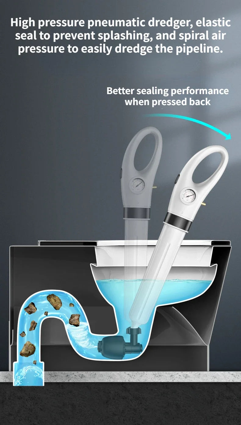 Rayvia High-Pressure Drain Unblocker and Toilet Plunger