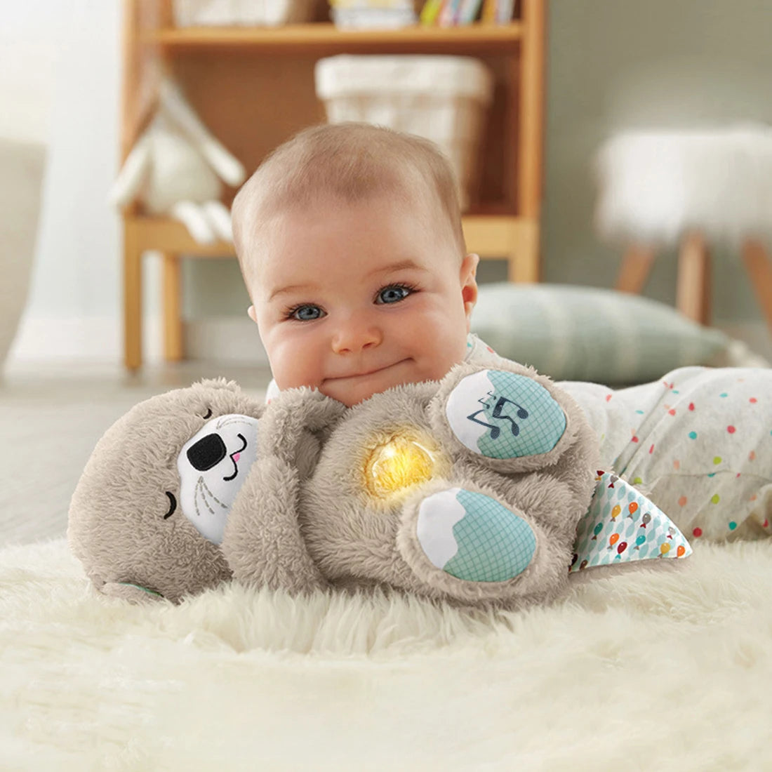 Royaleva Interactive Teddy Bears with Soothing Lights and Sounds