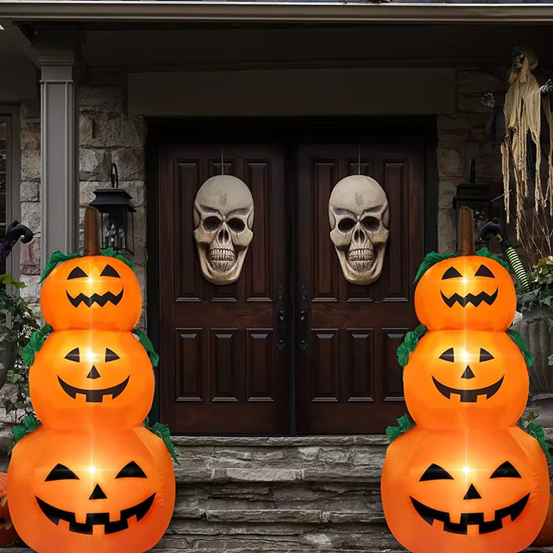 Royelux 120cm Halloween Inflatable Pumpkin LED Glow Lantern Outdoor Garden Holiday Decor