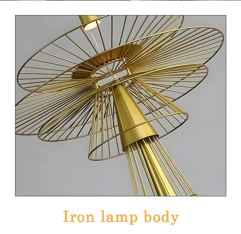Royelux Modern Iron Wireframe Chandelier Pendant Light with GU10 Spotlight