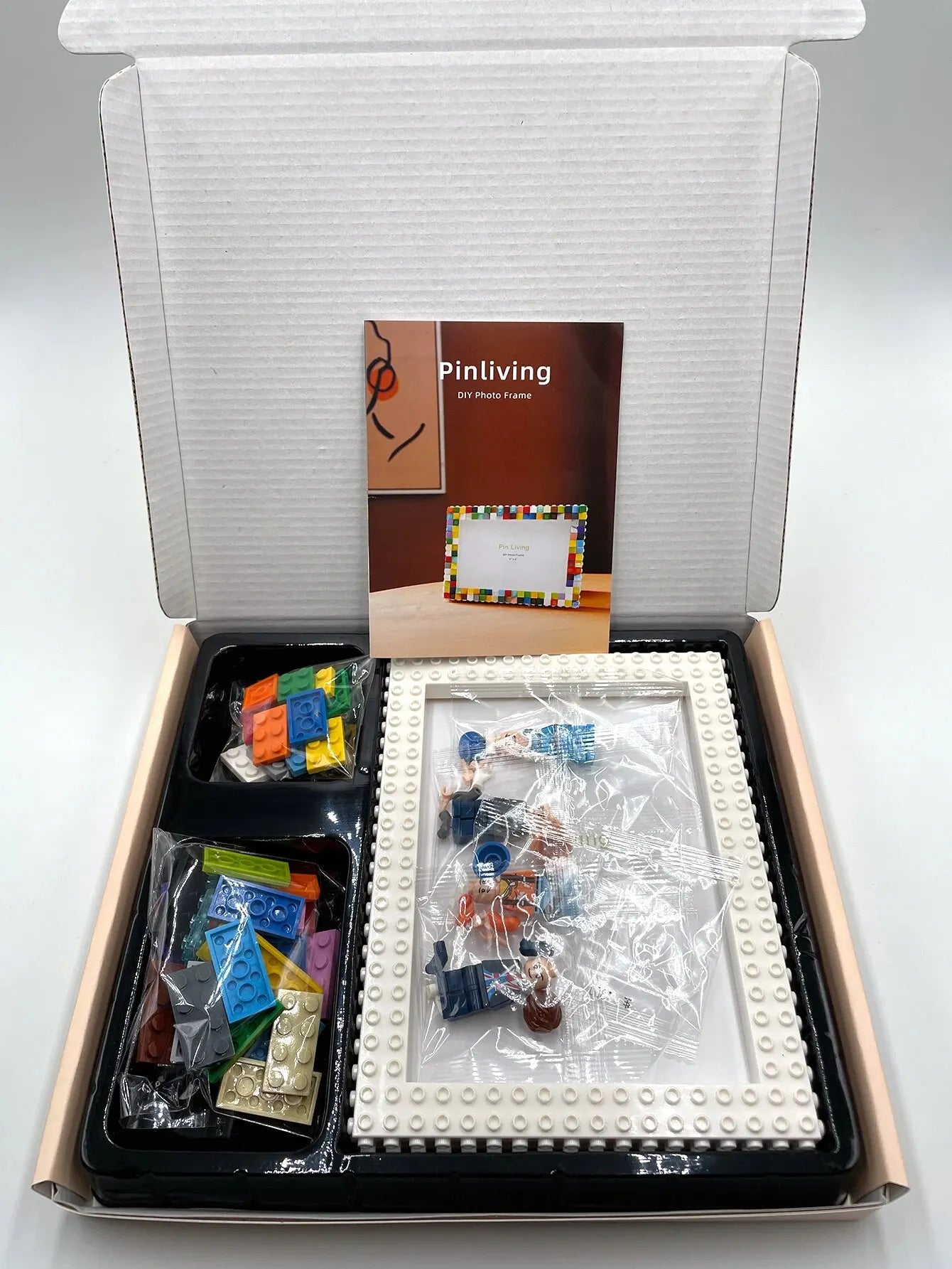 Royallure DIY Building Blocks Picture Frame – Creative 4x6 & 5x7 Frame for Kids