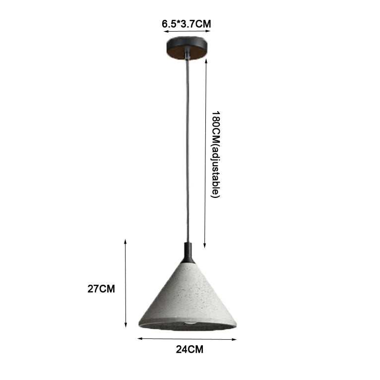 LuxRoyale Pinnacle Concrete Pendant Light - Nordic Industrial Ceiling Lamp for Dining Room