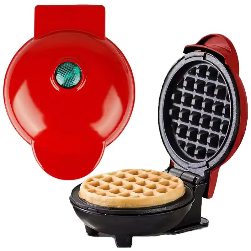 LuxRoyale Mini Electric Waffle Maker – Multifunctional Breakfast Sandwich & Cake Oven