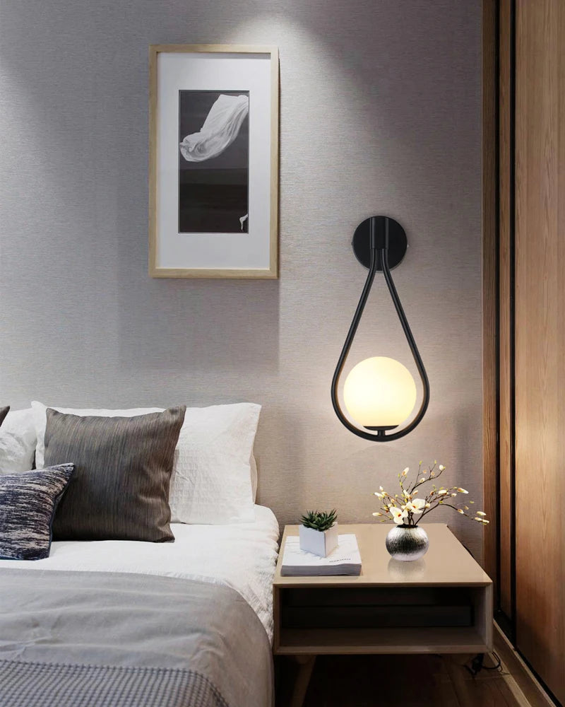 Royallure Modern LED Wall Lamp USB Rechargeable with Remote, Dimmable Nordic Light