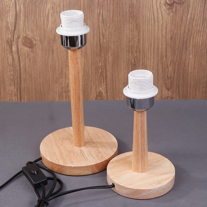 Royallure Wooden Table Lamp Base with E27 Holder & On/Off Switch for Home Lighting